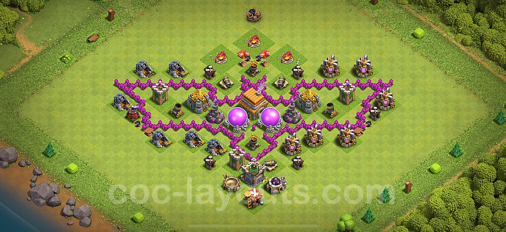 TH6 War Setup – Solid Defense Defensive Layout 2026