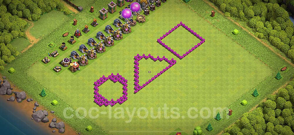 TH6 War Village Layout – Solid Defense Ranked Design Updated 2026