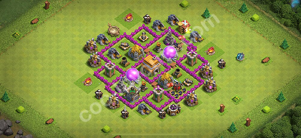 Ultimate TH6 Farming Base – Resource Protection with Copy Link Updated 2026