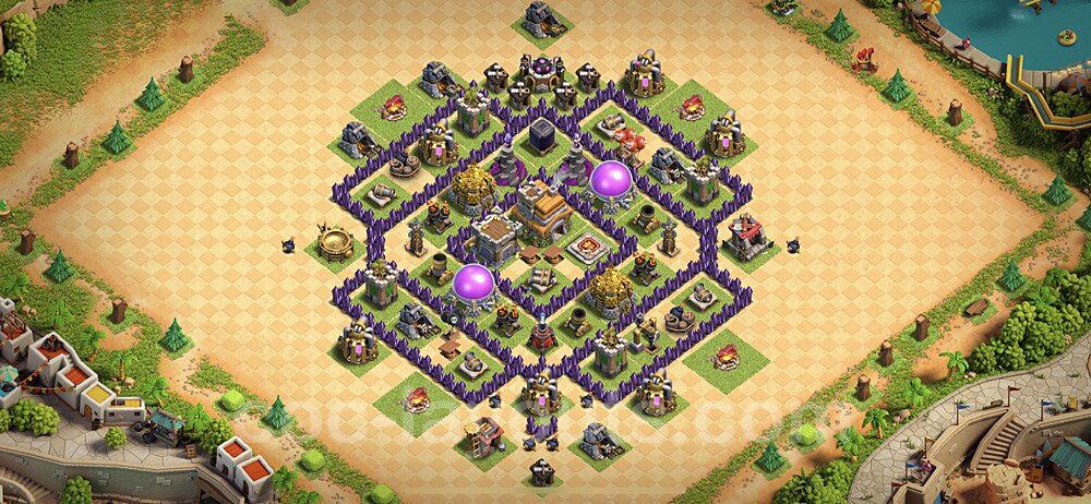 Anti 3-Star War Base for TH7 – Instant Copy Link Updated 2026