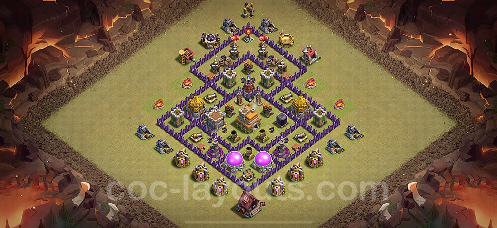 Anti Everything TH7 Base Layout | Best War Design CoC 2026