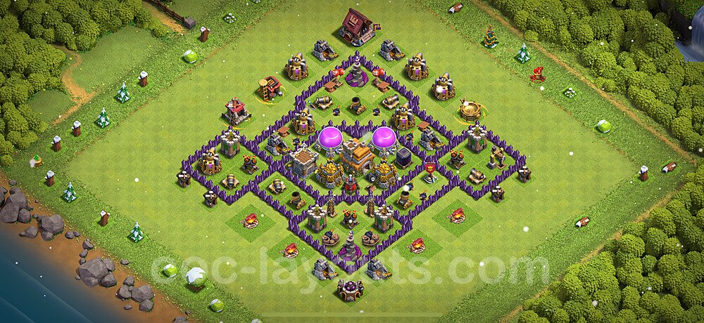 Dominate with This TH7 Farming Base – Resource Protection CoC 2026