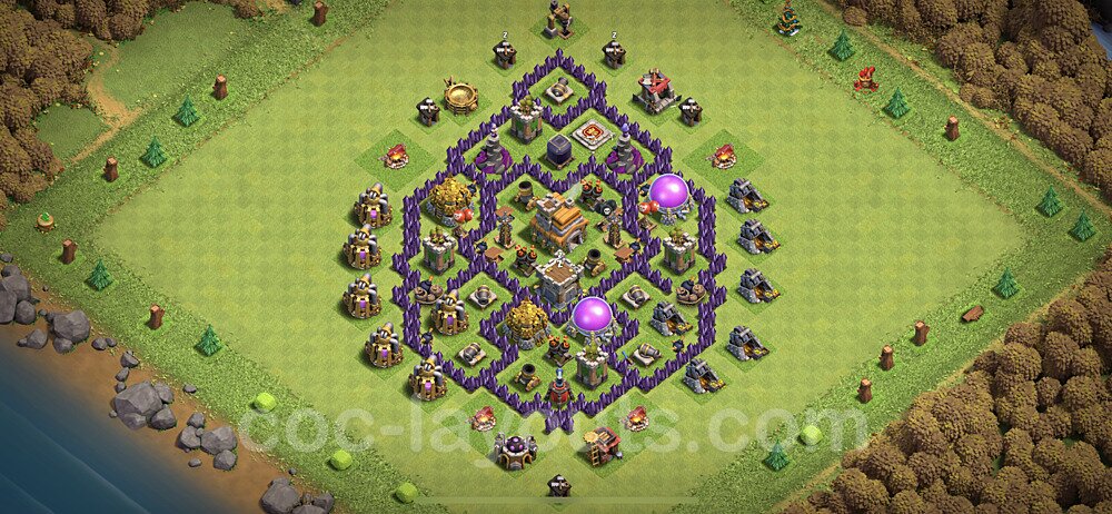 New TH7 Hybrid Base – Hybrid Defense Design & Copy Link CoC 2026