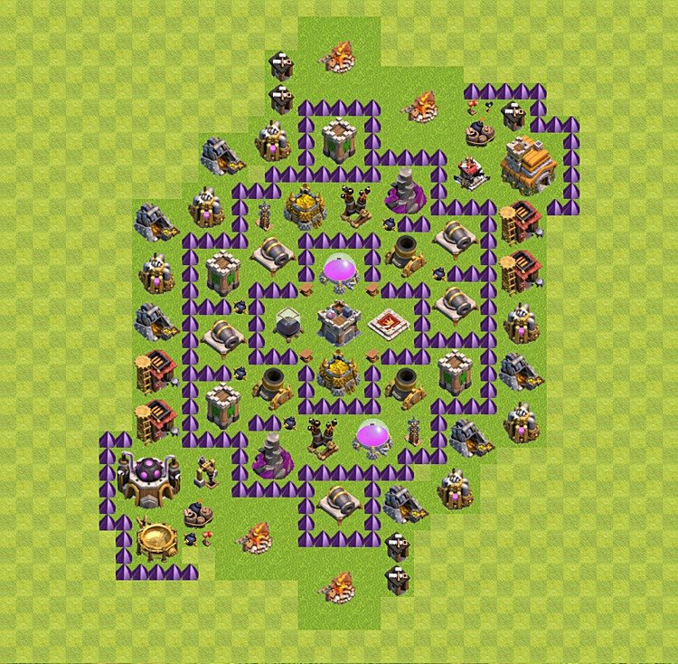 Optimized TH7 Base β Resource Protection Farming Plan 2025