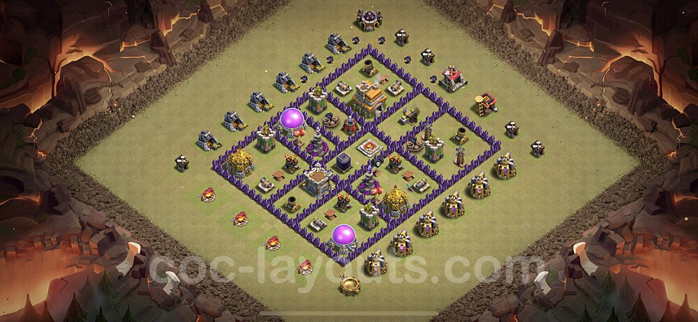 Pro TH7 War Design – Anti 3-Star Base Link 2025
