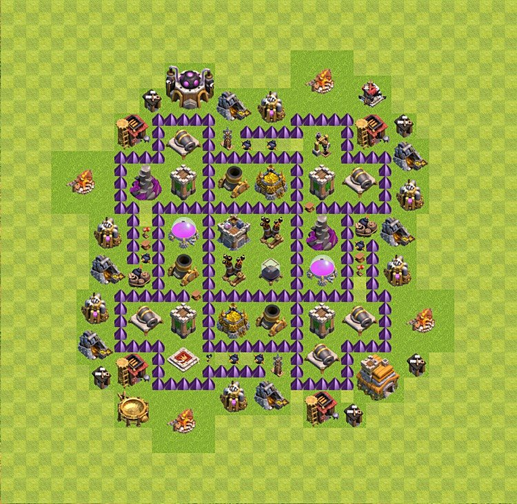 Resource Protection Layout for TH7 – Proven Farming Base Season 2026
