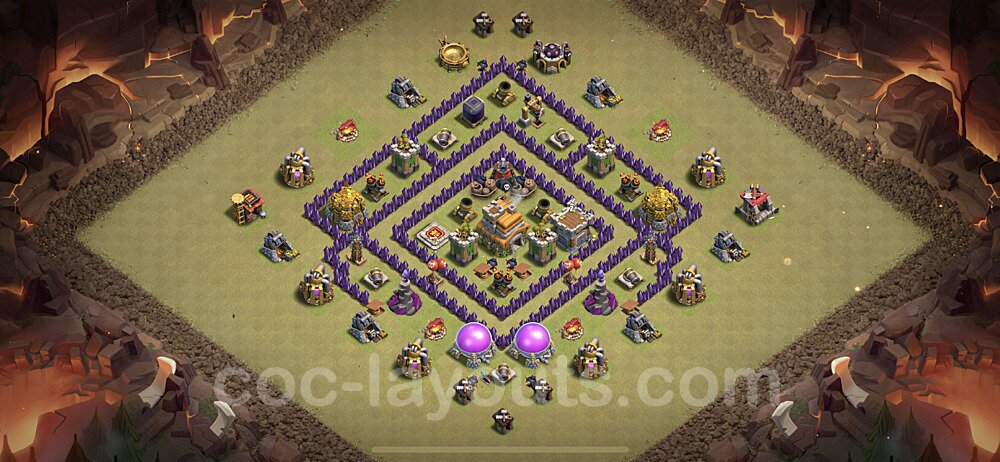 Tested TH7 War Base – Anti 3-Star Plan & Copy Link 2025