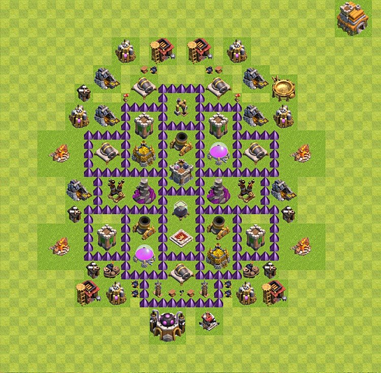 TH7 Defensive Farming Layout β Resource Protection with Link CoC 2026