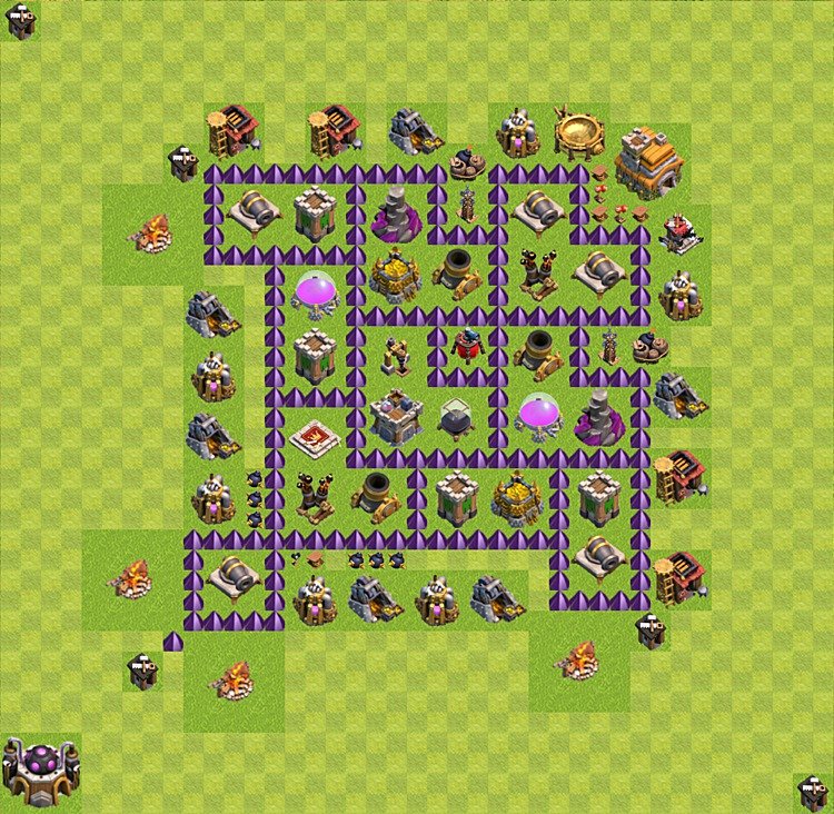 TH7 Farming Setup β Resource Protection Defensive Layout 2026