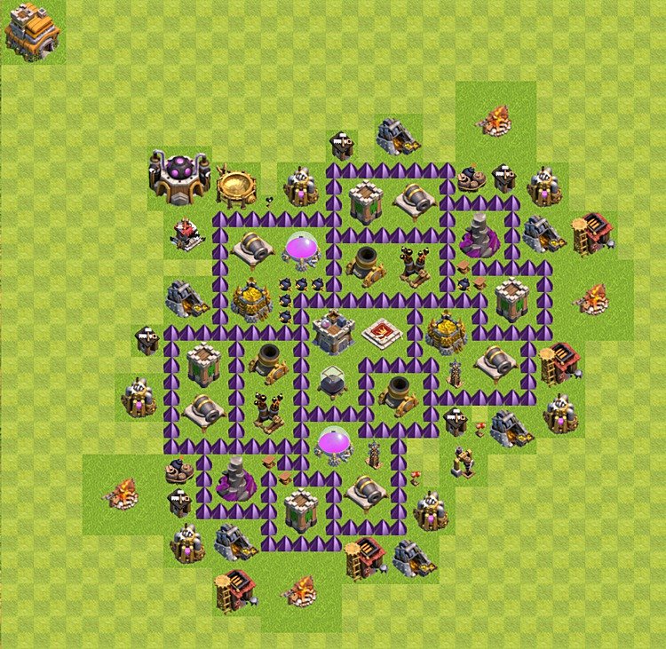 TH7 Farming Setup – Resource Protection Defensive Layout Updated 2026