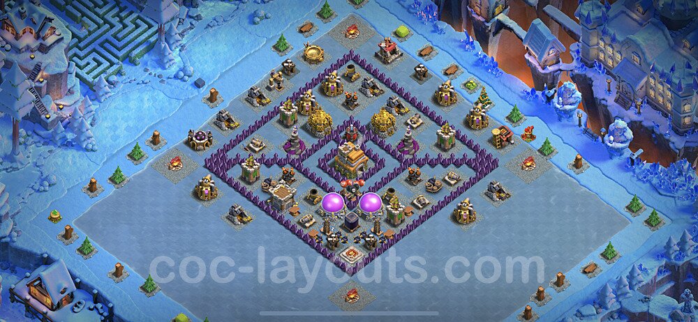 TH7 Hybrid Base with Copy Link – Resource Protection Strategy CoC 2026