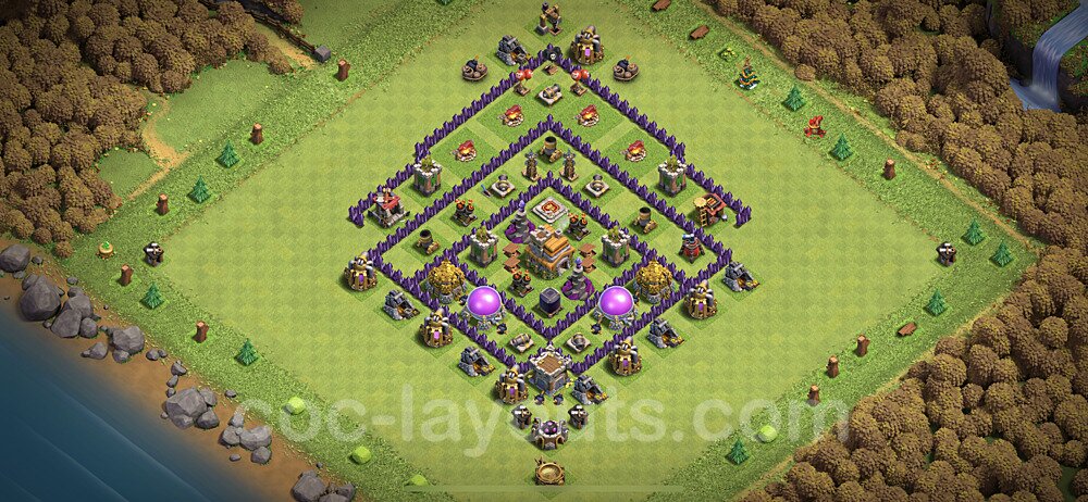 TH7 Hybrid Layout – Hybrid Defense Strategy & Base Link 2025