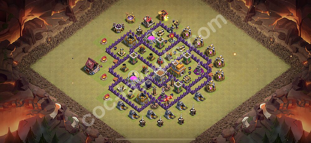 TH7 Hybrid Setup – Anti 2-Star Defensive Layout 2025