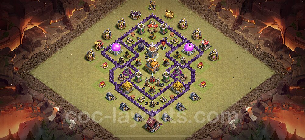 TH7 Hybrid Setup – Hybrid Defense Defensive Layout Updated 2026