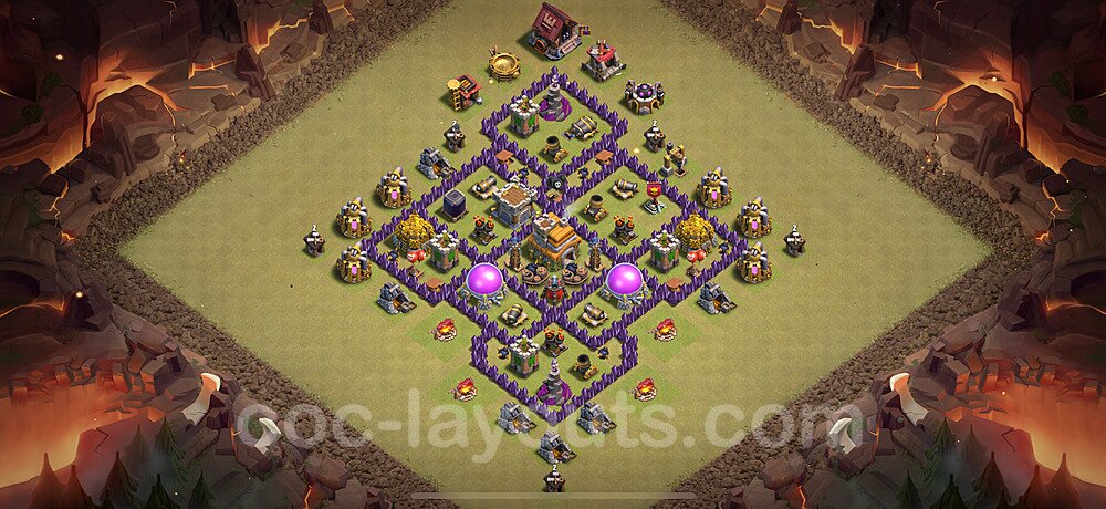 TH7 War Layout – Anti 2-Star Strategy & Base Link Updated 2026