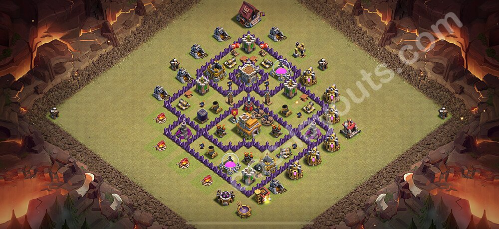 Top Rated TH7 Base β Anti 2-Star Hybrid Design CoC 2026