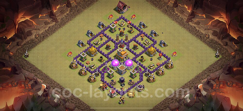 War Base Layout TH7 – Anti 2-Star Defensive Strategy 2025