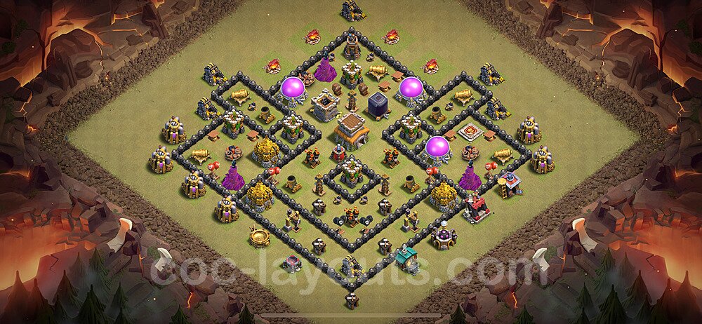 Anti Air Layout for TH8 – Proven Hybrid Base Updated 2026