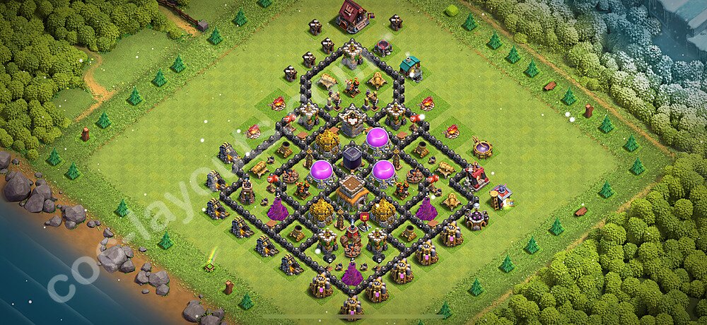 Anti Everything TH8 Base Layout | Best Farming Design 2025