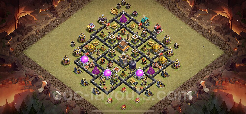Best TH8 Hybrid Base – Anti Air Plan 2025