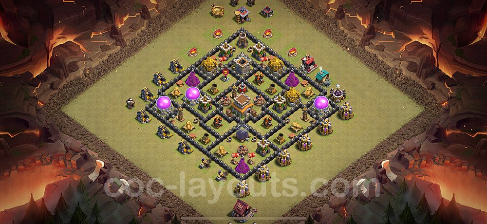 Dominate with This TH8 War Base β Anti 2-Star CoC 2026
