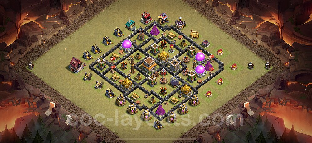 New TH8 Hybrid Base – Hybrid Defense Design & Copy Link CoC 2026
