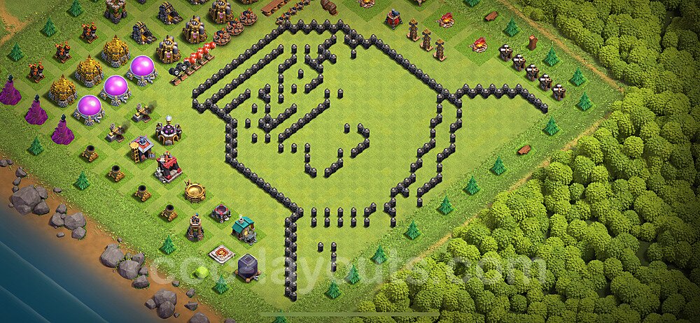 New TH8 War Base β Solid Defense Design & Copy Link CoC 2026