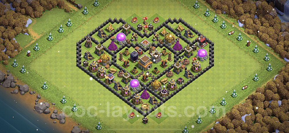 Optimized TH8 Base – Anti Air War Plan 2026