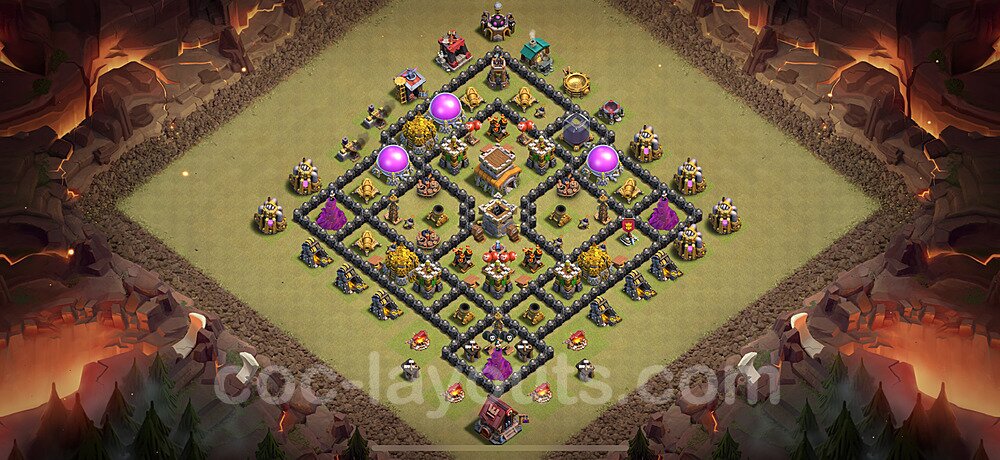 Optimized TH8 Base – Hybrid Defense Hybrid Plan 2026