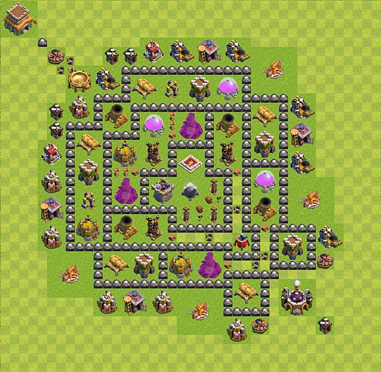 Optimized TH8 Base – Resource Protection Farming Plan CoC 2026