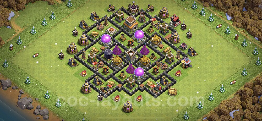 Resource Protection Layout for TH8 – Proven Farming Base Updated 2026