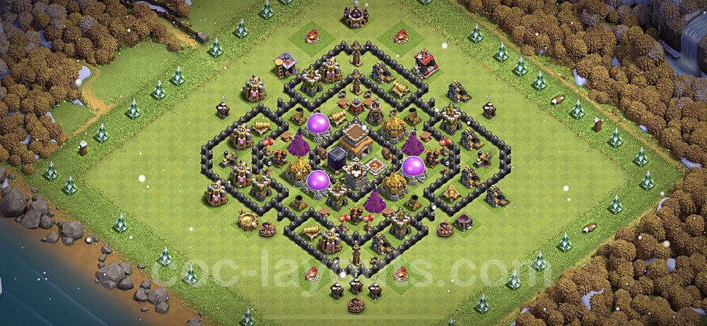 Strongest TH8 Hybrid Base – Hybrid Defense Guide 2025
