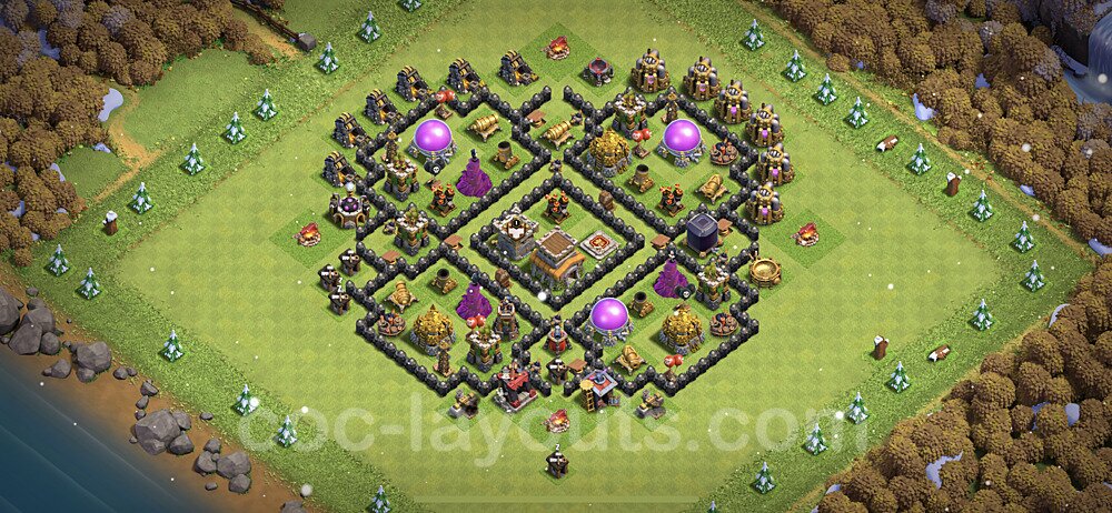 Strongest TH8 Hybrid Base – Resource Protection Guide CoC 2026