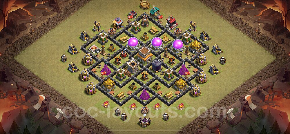 TH8 Anti 3-Star Base – Competitive Hybrid Layout 2026