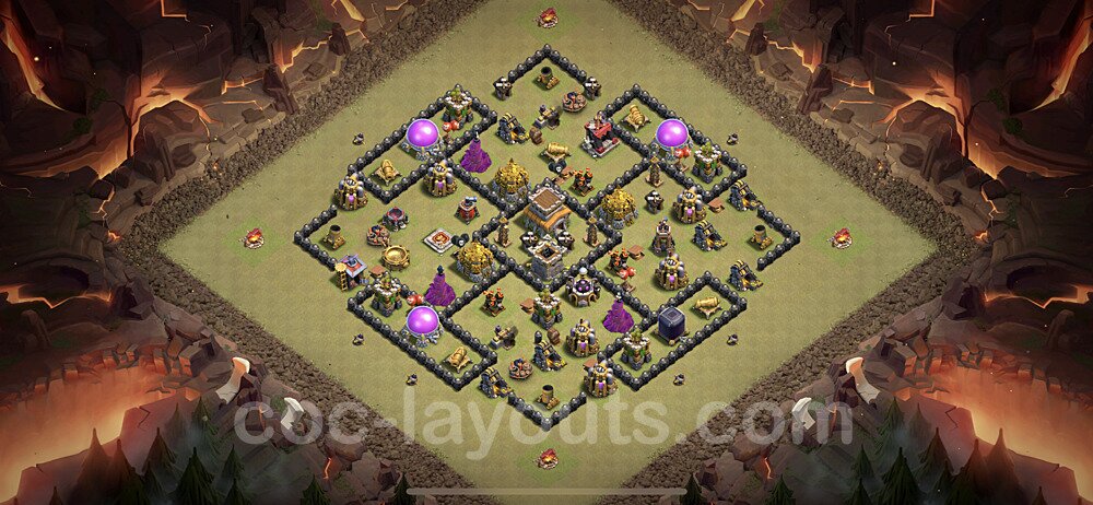 TH8 Anti 3-Star Hybrid Layout – Copy Link Included CoC 2026