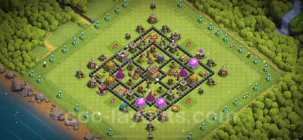 TH8 Base with Copy Link β Hybrid Defense Hybrid Layout 2026