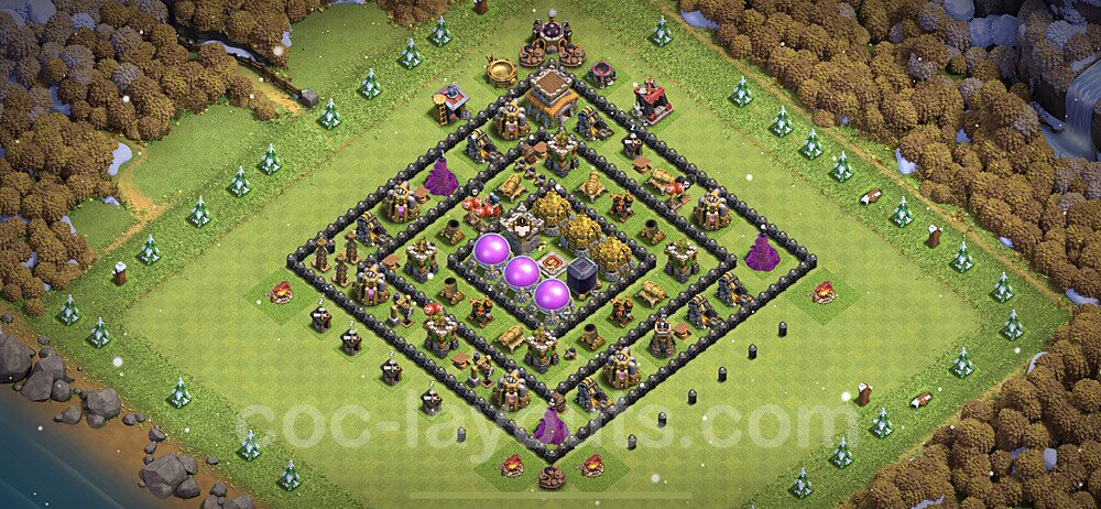 TH8 Defensive Farming Layout β Resource Protection with Link Updated 2026