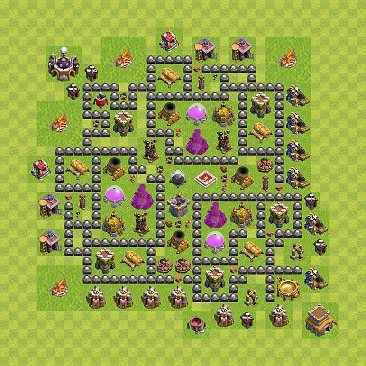 TH8 Farming Setup β Resource Protection Defensive Layout 2026