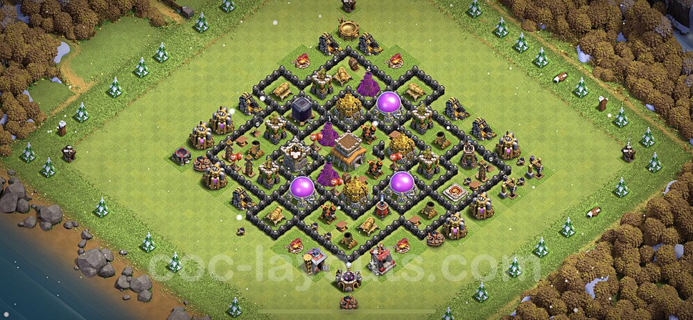 TH8 Farming Village Layout – Resource Protection Ranked Design CoC 2026