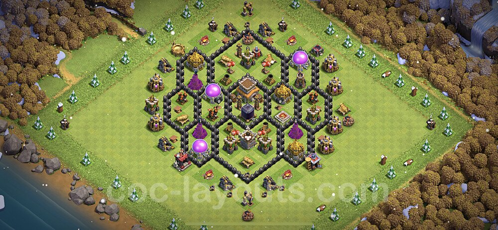 TH8 Hybrid Base Blueprint – Hybrid Defense Edition CoC 2026