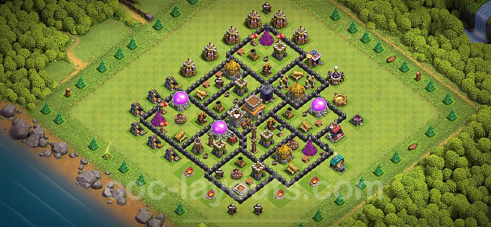 TH8 Hybrid Defense Base Design – Top Hybrid Layout 2025