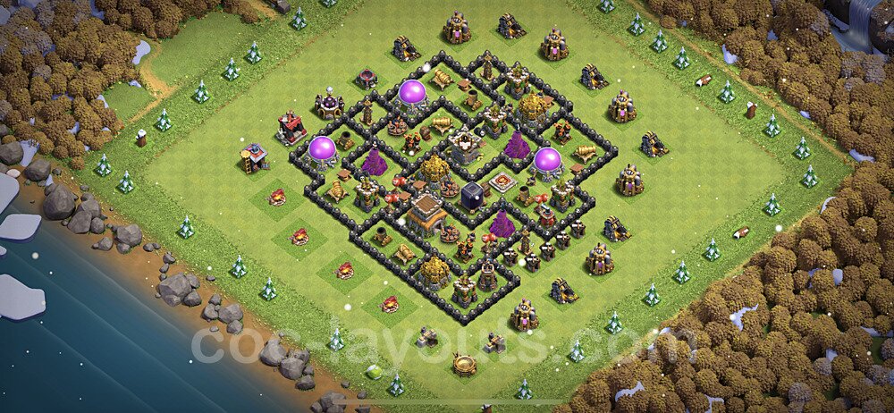 TH8 Hybrid Setup β Resource Protection Defensive Layout Updated 2026