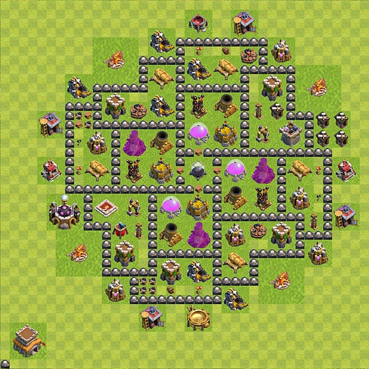 TH8 Resource Protection Base Design – Top Farming Layout CoC 2026