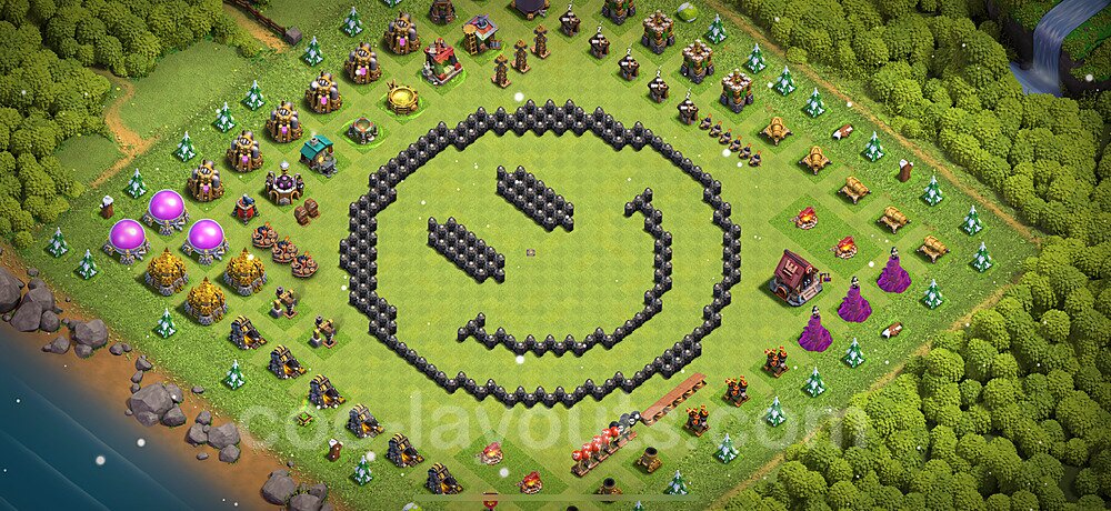 TH8 Solid Defense Base β Award-Winning War Layout 2025