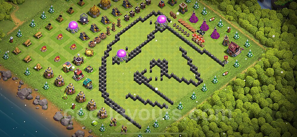TH8 Solid Defense Base β Award-Winning War Layout 2026