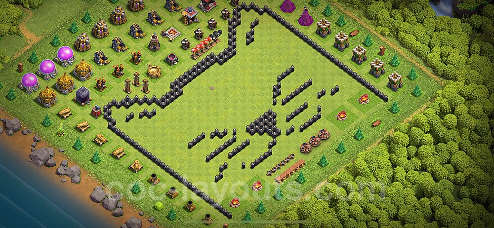 TH8 Solid Defense Base – Award-Winning War Layout Season 2026