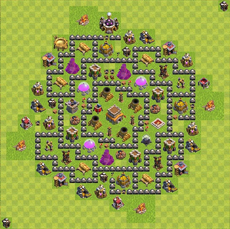 TH8 Trophy Layout β Trophy Pushing Strategy & Base Link 2025