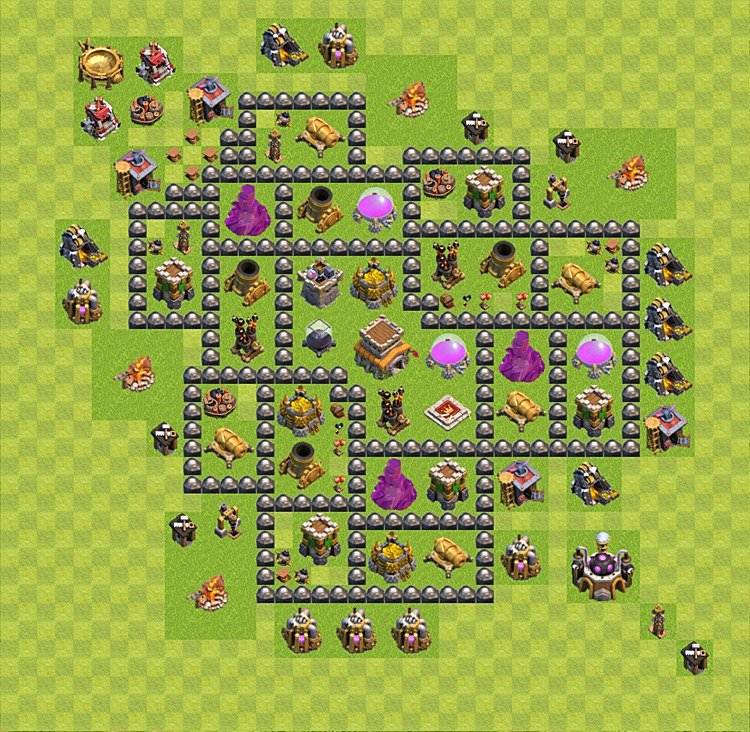 TH8 Trophy Village Layout – Trophy Pushing Ranked Design CoC 2026