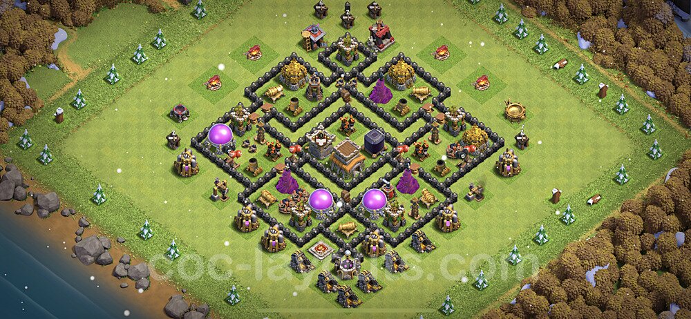 TH8 War Base Blueprint β Anti 3-Star Edition Season 2026