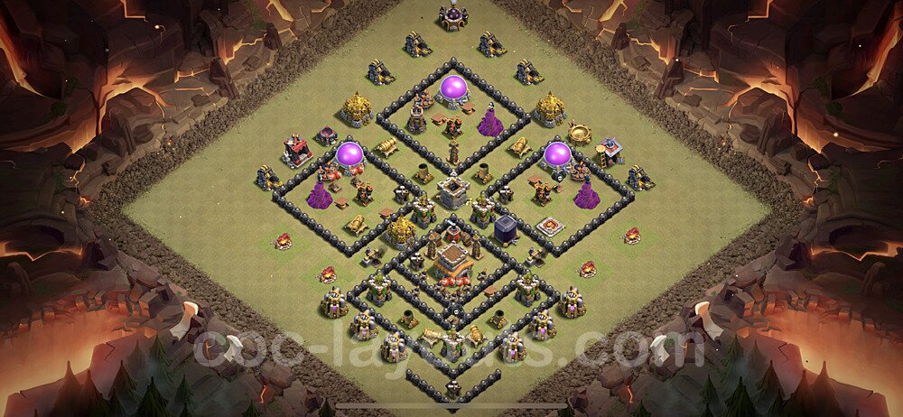 TH8 War Base Plan – Anti Air with Base Link 2025